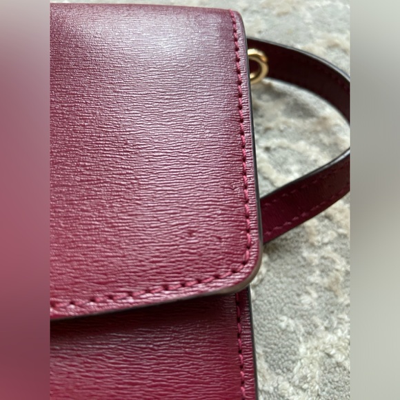 Tory Burch Robinson Chain Wallet - Brick Red - Picture 11 of 12